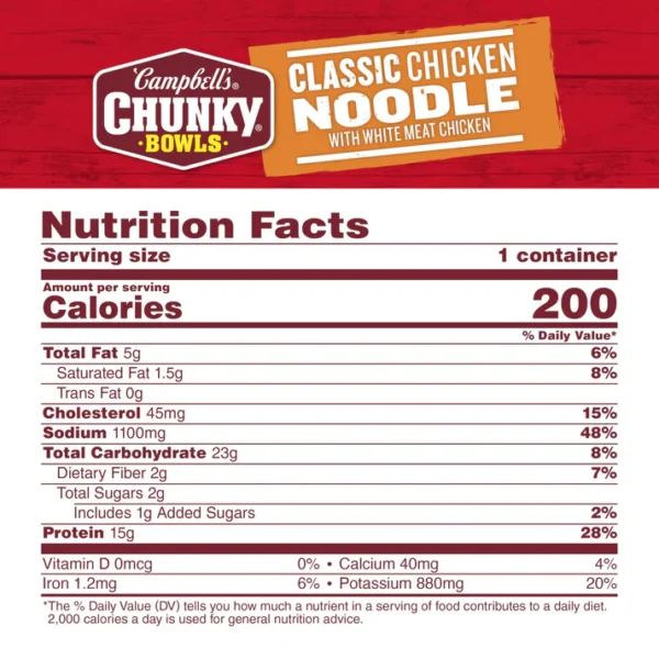 Chunky Soup, Classic Chicken Noodle Soup, 15.25 oz - Image 4